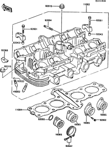 ZX550 Головка цилиндров