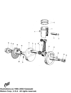 C2 Crankshaft / piston / rotary valve