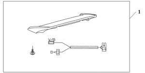 GL1800 (ABS) Rear spoiler pewter silver metallic