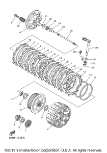 WR250FD Сцепление