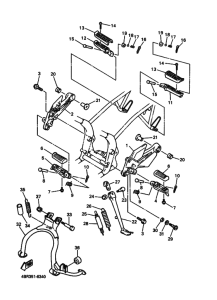 XJ600N Support & repose pied