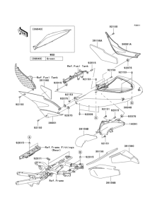 ZX600 Боковые обтекатели