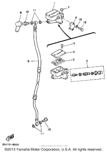 XV250 Главный тормозной цилиндр
