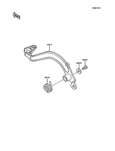 KMX125 Педаль тормоза