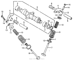 CM185 Распределительный вал и клапана