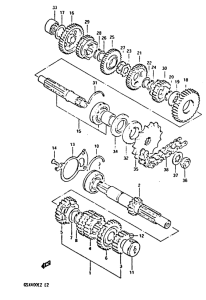 GSX400 Трансмиссия