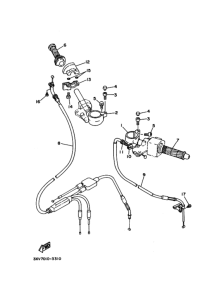 TZR250RSP ｽﾃｱﾘﾝｸﾞﾊﾝﾄﾞﾙ. ｹｰﾌﾞﾙ