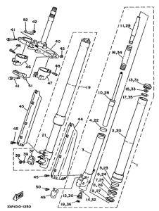 WR200R Передняя вилка