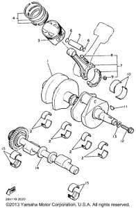 XVZ12TDK Коленчатый вал и Поршень