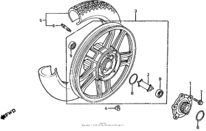 VT750C Переднее колесо