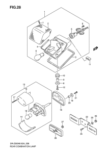 DR-Z250 Задний комбинированный сигнал