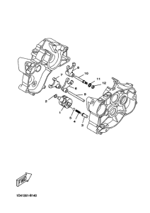 DT50R Shift cam & fork
