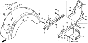 VT1100C2 Заднее крыло