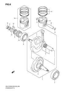 DR-Z125 Вал коленчатый