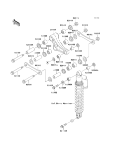 KX500 Задняя подвеска