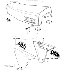 KDX420 Seat / side covers
