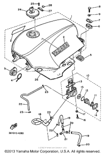 FJ1100L Топливный бак