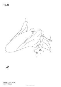 DL650 (ABS) Переднее крыло