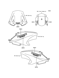 KLE650 Decals(White)
