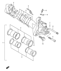 GSF1200S (ABS) Передний суппорт