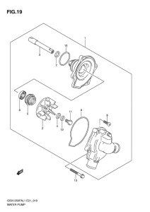 GSX1250 (ABS) Водяная помпа