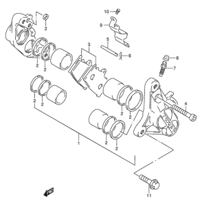 GSF400 Передний суппорт