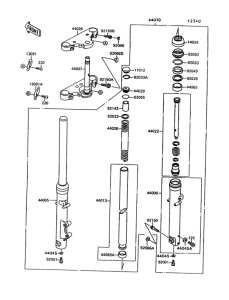 VN1500 Передняя вилка