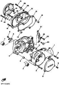 PW50 PW50E Картер двигателя