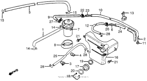 CX500 Reserve tank + breather separator