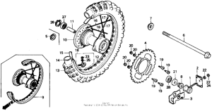 CR80R Переднее колесо
