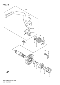 RM-Z450 Ножной стартер