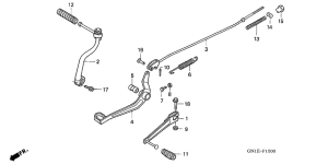 XR80R Brake pedal assy