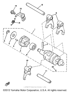 DT175H Shift cam - fork