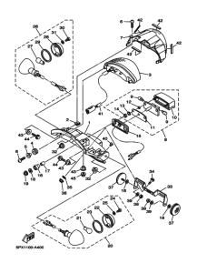 XV1700PC XV17PC XV17PCP Taillight unit ass`y