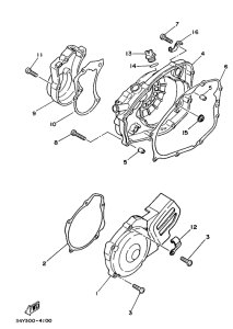 DT125LC Крышка картера двигателя