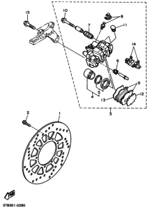 XT600E Задний суппорт