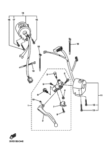 FZ6SW FZS6W Interruptor  manillar&palanc