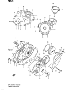 DR125 Crankcase  cover
