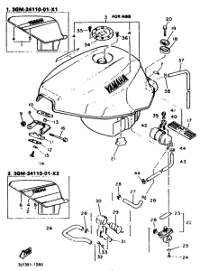 FZR1000 Топливный бак