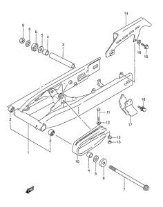 DR800 Маятник задний