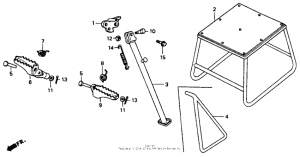 CR80R Подножки