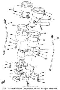 XS400D Спидометр-тахометр