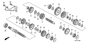 VT750C2 Трансмиссия