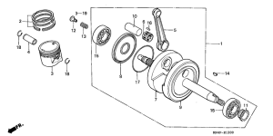 XR100 Crankshaft / piston