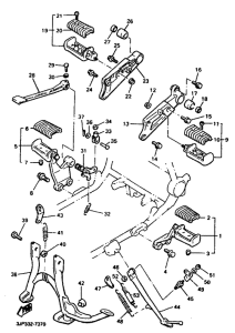 V-MAX12 Stand. footrest