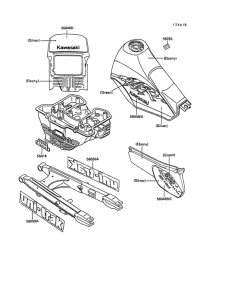 KL250 Decal(ebony)(kl250-d8 / d9)
