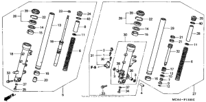 GL1800 Передняя вилка