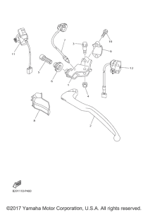 WR250F Рулевые переключатели