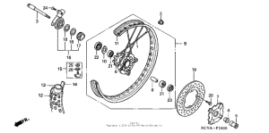 XR400R Переднее колесо