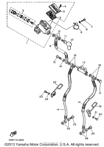 XV1100FC Главный тормозной цилиндр